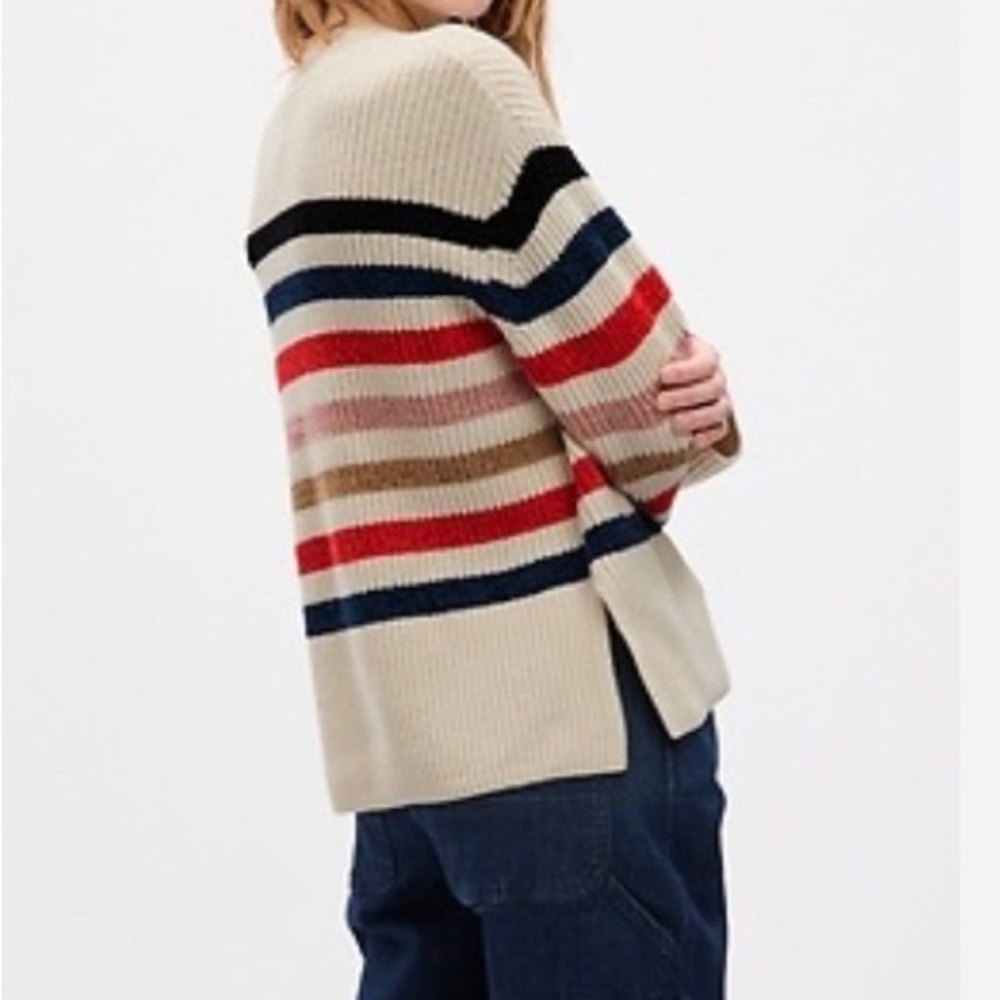GAP Colorful Striped Crew Neck Sweater